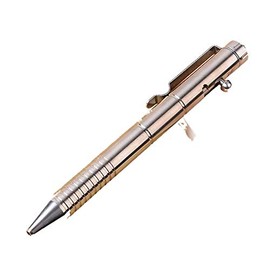 TC4 Titanium Pen, Bolt Action Pen/Press Action Pen with Comfortable Grip, G2 Metal Water-Borne Pen Core and Pocket Clip Included, Designed for Everyday Use