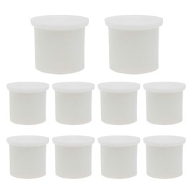 Coshar Curtain Rod Finials Window Drapery End Plastic Cap End for 28mm Drapery Pole, 10pcs, 33mm x 40mm, White