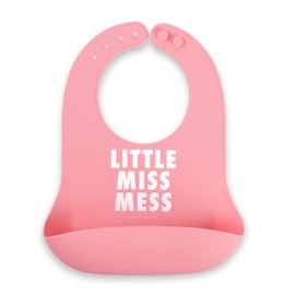 Bella Tunno Wonder Bib – Waterproof Silicone Bibs for Boys & Girls, Non-toxic & BPA Free Silicone Baby Bibs & Toddler Bibs with Adjustable Neck, Easy to Clean (Little Miss Mess)