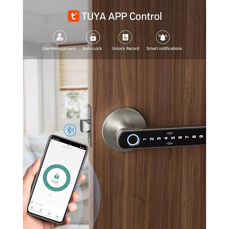 [Intelligent Fingerprint Lock] Electronic Password Door Lock - Anti-theft Door