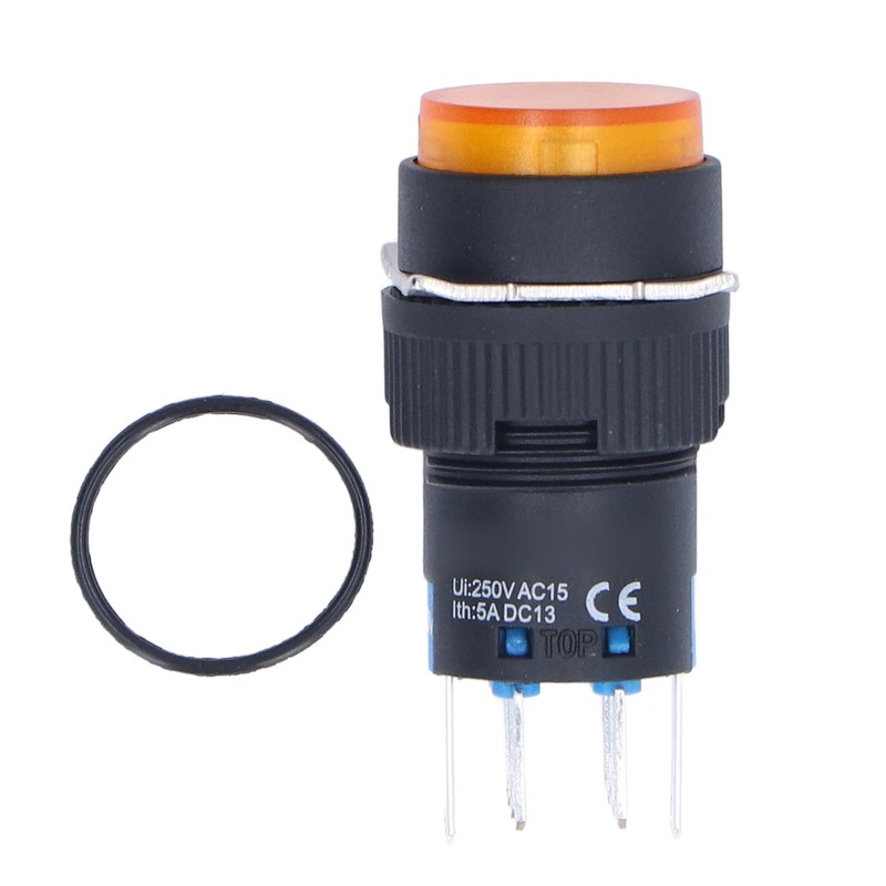 25Pcs Momentary Push Button Switch Self Locking 8 Pin Round