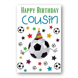 Second Ave Cousin Football Children's Kids Happy Birthday Card Greetings Card