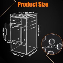 Zhaoyao Acrylic Jumping Spider Enclosure Tarantula Enclosure, Full Transparency Spider Enclosure Spider Terrarium Jumping Spider Habitat, Insect Terrarium Bug Enclosure, Arboreal Tarantula Enclosure