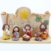 Colorful Nativity Scene Figurine Set Cute Animals Rugged Lightweight Reliable