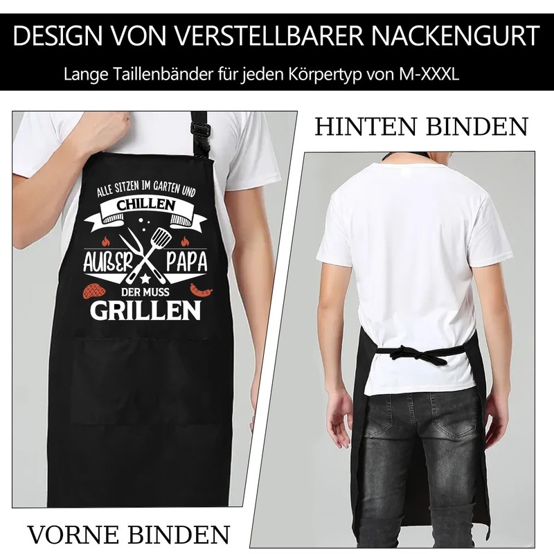 Ysound BBQ Apron for Men, Aprons for Chefs BBQ Painting