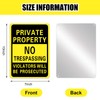 100 Pcs Private Property No Trespassing Sign 7 x 10