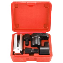 Acymner 5PCS O2 Sensor Removal & Thread Chaser Tool Set | O2 Sensor Socket Set for Automotive Oxygen Sensors, Oxygen Sensor Socket Set, 22mm Offset Wrench with 3/8" & 1/2" Drives (Red)