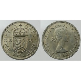 1966 Uncirculated Scottish Shilling Pre Decimal Coin