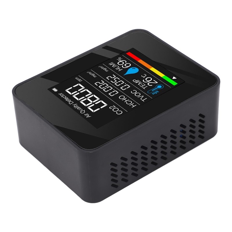 5 in 1 Air Quality Monitor LCD Color Screen CO2