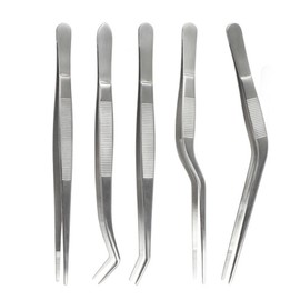 Set Of 5 Convenient Kitchen Tongs Cooking Tweezer Barbecue Tweezers Practical Food Holder Heat Resistant Cooking Tools