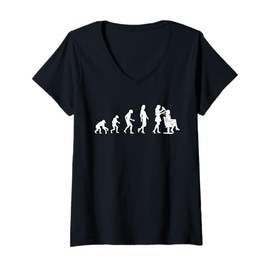 Barbiere Evolution Gift Tagliacapelli Parrucchieri Maglietta con Collo a V