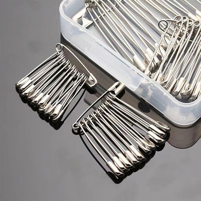 Extra Large Safety Pins Size 4 (55mm) - Silver (Pack