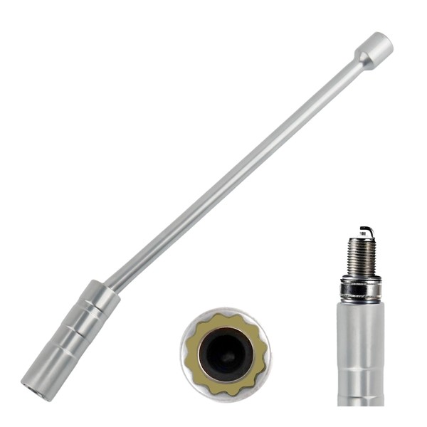 16mm 5/8 Spark Plug Socket 360° Rotatable,Magnetic Spark Plug Removal