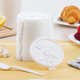 Dart White Lift n' Lock Plastic Lid, 12FTL (1,000 Count)