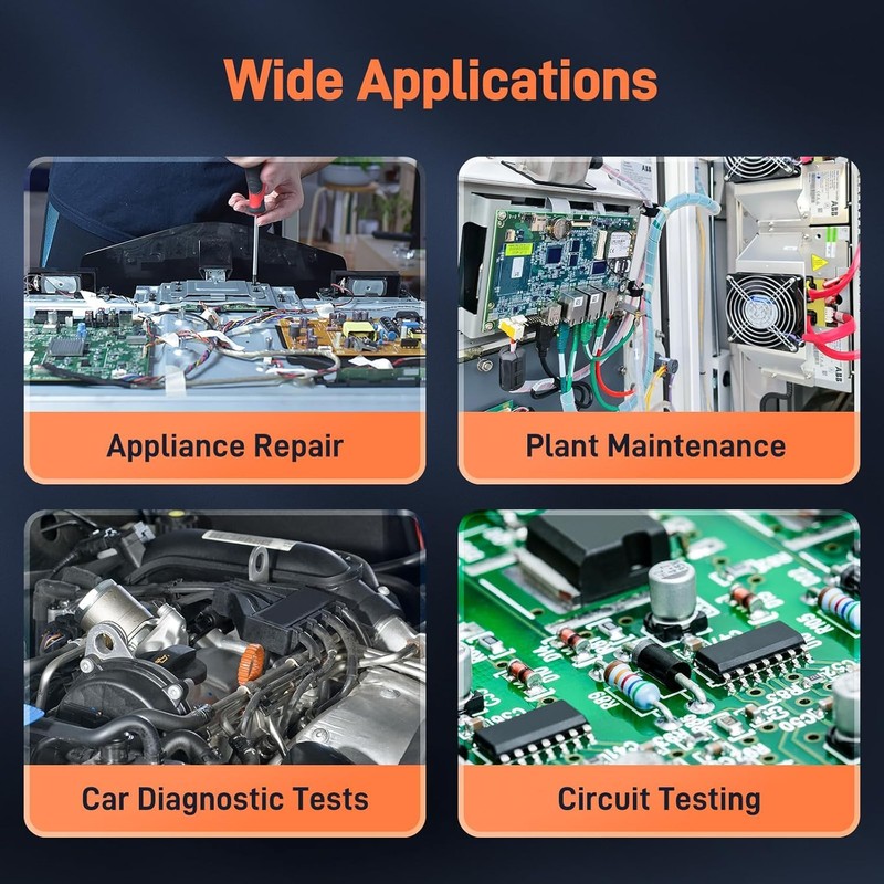 FKM Digital Multimeter Tester Auto-Ranging TRMS 6000 Counts Smart Rechargeable