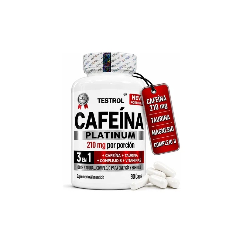 Cafeína 210 Testrol Platinum Cápsulas