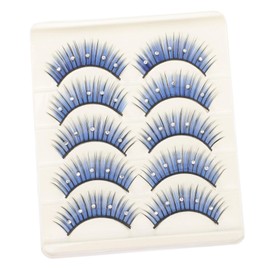 Beavorty 5pairs Dramatic Lashes Rhinestone Festival Cosplay False Eyelashes Lashes Rhinestone Eyelashes