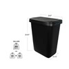 Extra Large 20.4 Gallon Divided Plastic Kitchen Trash Can -
