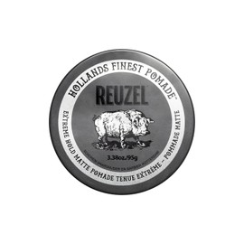 REUZEL Extreme Hold Matte Pomade, Strongest All Day Hold, Water Soluble Styling, Matte Finish & Flake Free, Easy To Wash Out, For All Hair Types. 95g