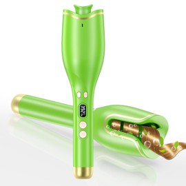 Automatic Hair Curler, Auto Rotating Curling Iron with 4 Temperatures, 8 Timers 12s-19s, LCD Display, 1" Large Slot, Dual Voltage, Auto Shut-Off, Anti-Scald, Fast Heating for Hair Styling