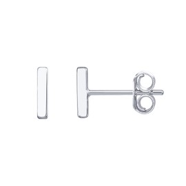 PAVOI 14K Gold Plated Sterling Silver Bar, Dot, Heart, Triangle, Star, Cat | Dainty Earrings for Women, Vermeil - White, No Gemstone