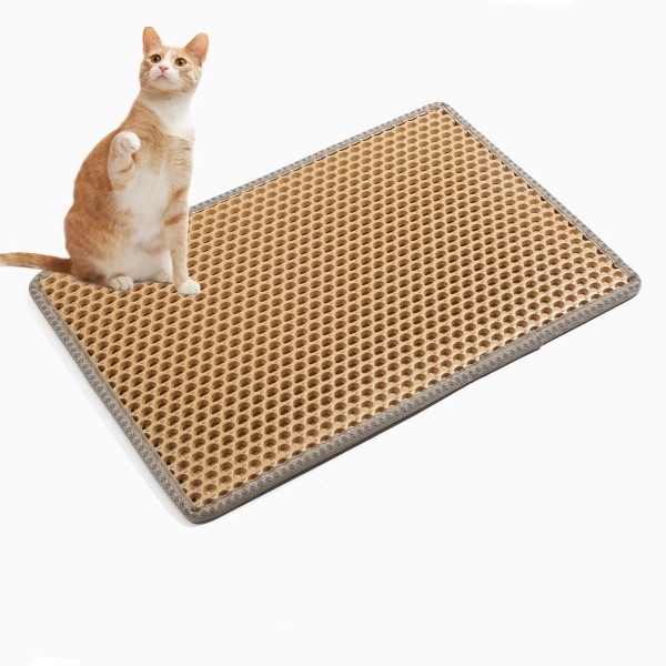 Unbranded US 21" Cat Litter Tray Mat Double-Layer Pad Trapper