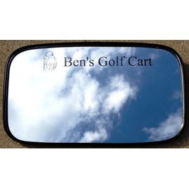 Custom marked Rearview Mirror for Golf carts EZ Go, Club Car, Yam, Beer/GolfBall
