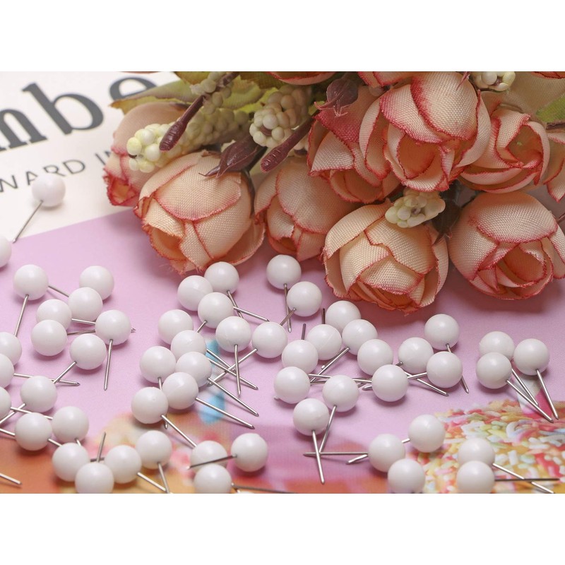 Tupalizy 100PCS 1/4 Inch Small Round Head Map Tacks Pins