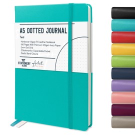 STATIONERY ISLAND Bullet Dotted Journal, A5 Notebook, 180 Pages, Premium 120 g/m² Paper, Hardcover