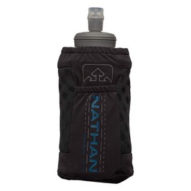 Nathan Handheld ExoDraw/ExoShot 2.0 18oz / 14oz Insulated Soft Flask – Portable Hydration Bottle for Marathons, Hiking, Ultra Running and Outdoor Activity (Black 18oz, 18oz)