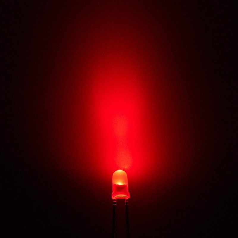 CHANZON 100 pcs 3mm Blinking Red LED Diode Lights 1.5Hz