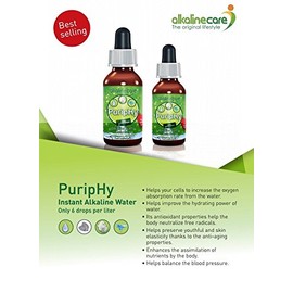 PURIPHY - AlkalineCare Helps Improve The Hydration Power of Water Preserve Youth and Elasticity of The Skin Thanks to its Anti-Aging Alkaline Care Water