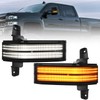 Nilight Side Mirror Marker Light Switchback Amber Turn Signals White