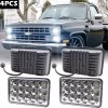 CHUSYYRAY 4x 4x6 Hi-Lo LED Headlights For 1981 1982 1983