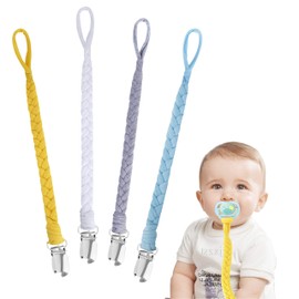 Dummy Chain Cotton Dummy Strap Baby Dummy Chains for Newborn Girls and Boys Bib Triangle Cloth Teat Dummy 4 Pieces #8