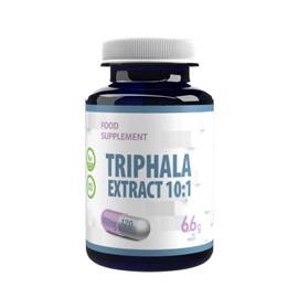 Triphala Extract 10:1 (4500mg Equivalent) 120 Vegan Capsules, Certificate of Analysis by AGROLAB Germany, High Strength Supplement, No Fillers or Bulkers, Gluten and GMO Free