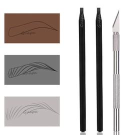 2pcs Waterproof Pre-Draw Mapping Pencils – Peel-Off Hard Core Eyebrow Pencils for Permanent Makeup, Microblading & Brow Shaping
