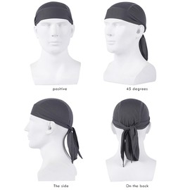 Cooling Dew Rag - Do Rag Helmet Liner for Women Men - Head Scarf, Bandana, Head Wrap, Beanie for Motorcycle, Cycling, Sports