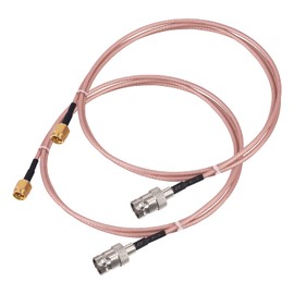 urcianow Pack of 2 BNC Female to SMA Male Cable RG316 1M HF Coaxial Adapter SMA Male to BNC Female Kit for SDR Device Antenna, Amateur Radio