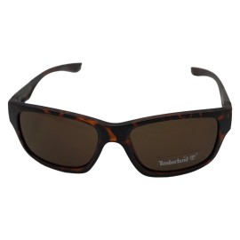 Timberland Mens Sunglass Matt Tortoise Rectangle, Plastic Wrap TB7150 52E