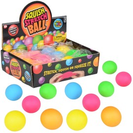 Rhode Island Novelty Squish and Stretch Mini Gummi Ball 1.75" 12 Pcs/Display Box