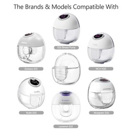 4PCS Duckbill Valves Wearable Breast Pump Replacement Parts Compatible with Mommed S18 S21, Lansinoh Discreet Duo Mammanuwa Nuliie S32 Series Breast Pump