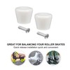 IMIKEYA 4pcs White Rubber Roller Skate Toe Stoppers with Screws