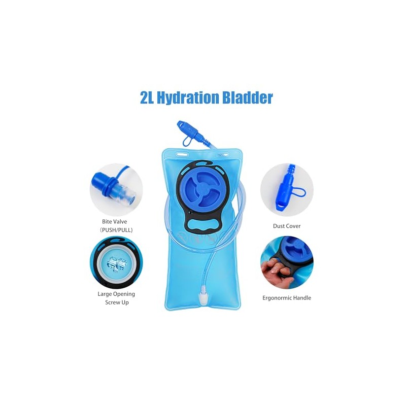 Zavothy Hydration Backpack with 2L Hydration Bladder Water Backpack for