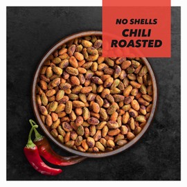 Wonderful Pistachios Sin Cascara Chili Roasted 63g - Paquete de 8 bolsas