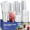 Voatree 110 Pack 16 oz Plastic Cups with Lids and