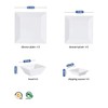Porlien 24-Piece Classic Square Dinnerware Set for 6-Off White Plates