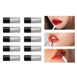 Mini Tubo de Brillo de Labios, Contenedor de Brillo de Labios Transparente Reutilizable Estable 1,5 Ml Portátil 10 Piezas para Mujer para Muestra de Lápiz Labial