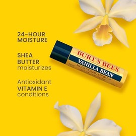 Burt's Bees 100% Natural Moisturizing Lip Balm, Vanilla Bean - 4 Tubes