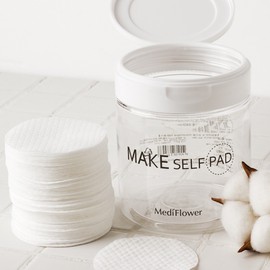 Mediflower [Mediflower] Make self-pad cotton pad, 100 sheets + refill, 130 sheets / [메디플라워] 메이크 셀프패드 화장솜 본품 100매+리필 130매